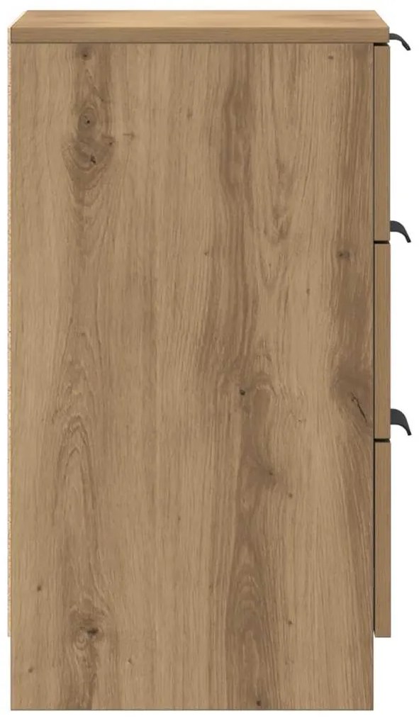 vidaXL Κομοδίνα 2 τεμ.Αρτισιανή Δρυς 40x36x65 εκ. Επεξ. Ξύλο