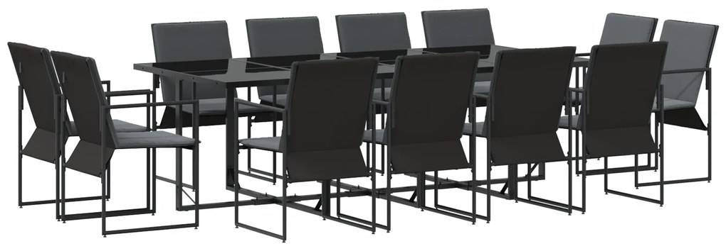 vidaXL Σετ Κήπου 16 Τεμαχίων με Μαξιλάρια από Ατσάλι και Τεξτιλίνη