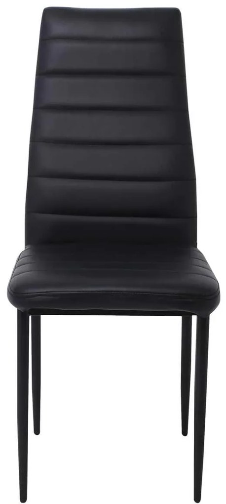 Καρέκλα Jetta-I Βαφή Μαύρη/PVC Μαύρο Συσκ.4τμχ 40x50x95cm