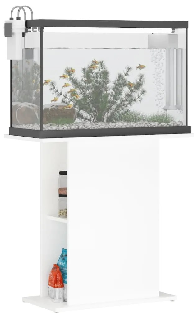 vidaXL Βάση Ενυδρείου Λευκή 75x36x72,5 εκ. από Επεξεργασμένο Ξύλο