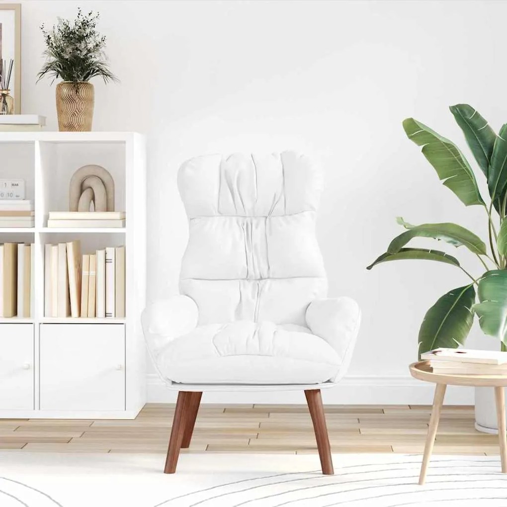 vidaXL Χαλαρωτική Πολυθρόνα Λευκό 69 x 74 x 93 εκ. Τεχνητό δέρμα