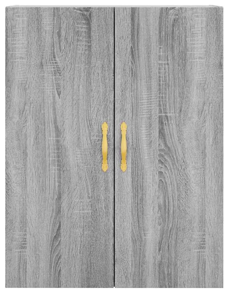 vidaXL Ντουλάπι Γκρι Sonoma 69,5 x 34 x 180 εκ. Επεξεργασμένο Ξύλο