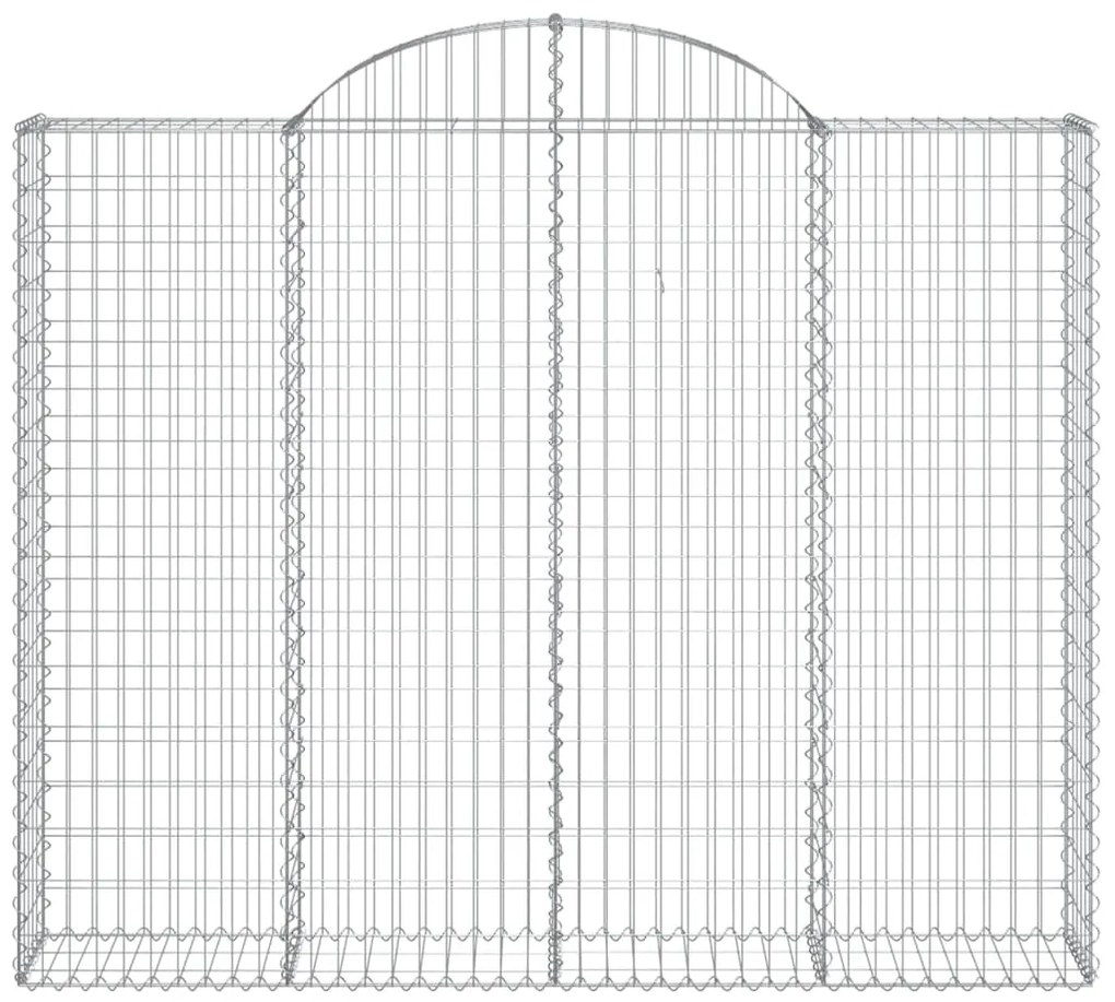 vidaXL Συρματοκιβώτια Τοξωτά 8 τεμ. 200x30x160/180 εκ. Γαλβαν. Ατσάλι