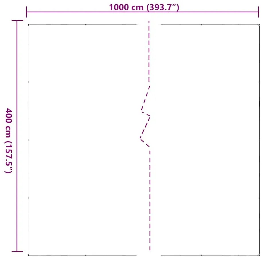 Σαφής μουσαμάς με οπές 4x10 m PVC - Διαφανές