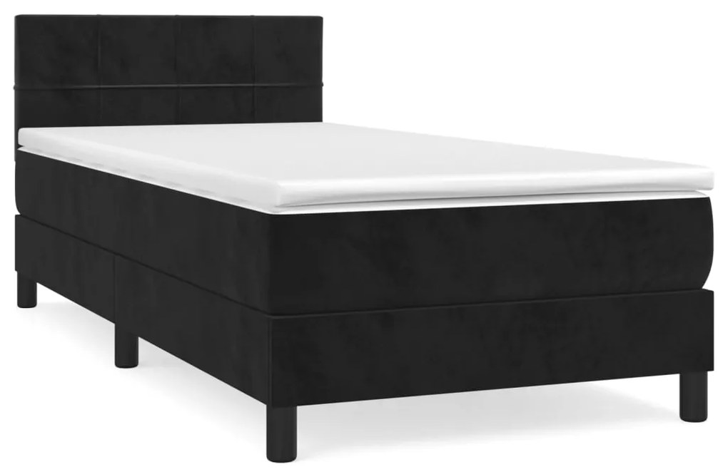 ΚΡΕΒΑΤΙ BOXSPRING ΜΕ ΣΤΡΩΜΑ ΜΑΥΡΟ 90X200 ΕΚ. ΒΕΛΟΥΔΙΝΟ 3141283