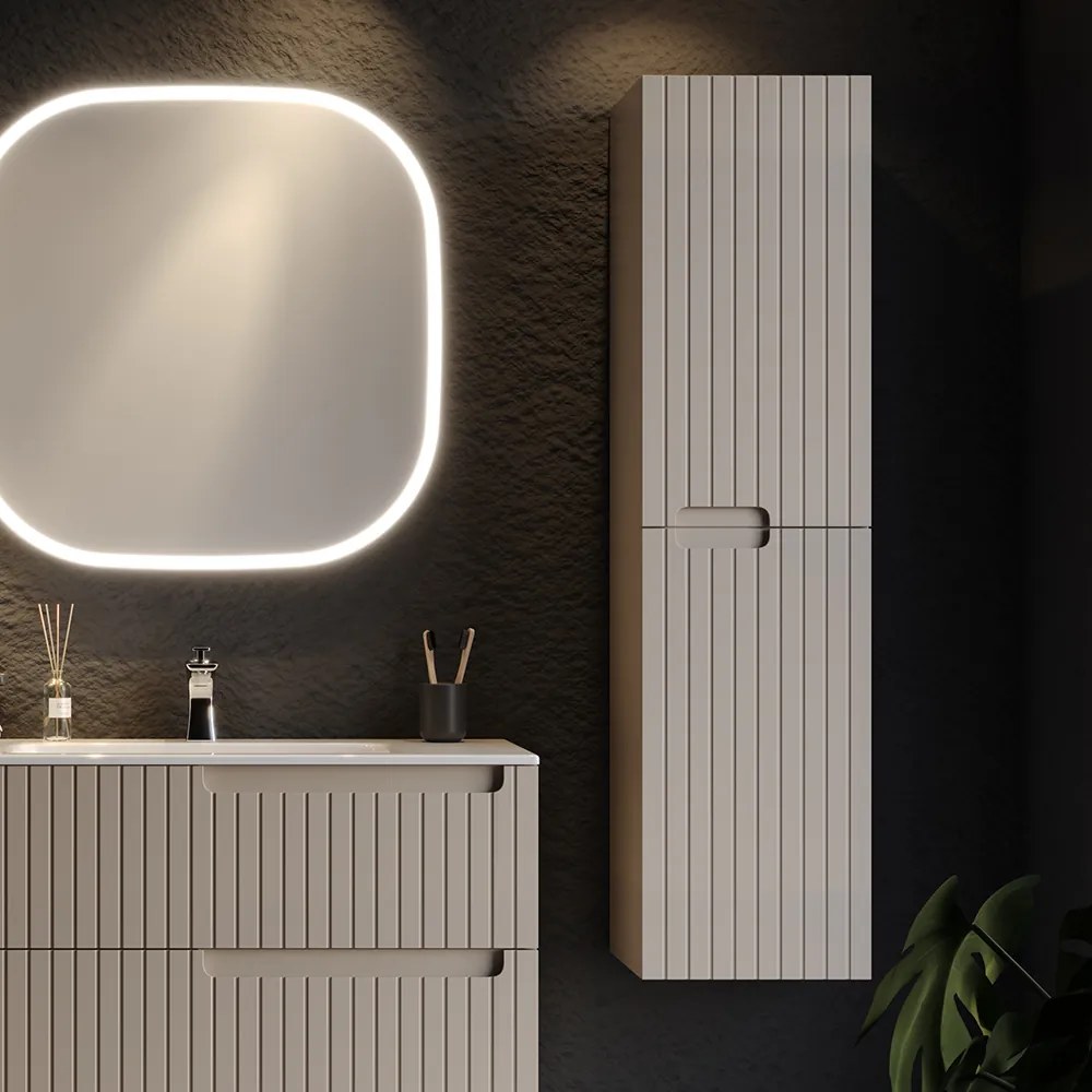 Στήλη ENZA Μπεζ MDF 18mm Λάκα 35 3CENZ035BESM κρεμαστή 3CENZ035BESM