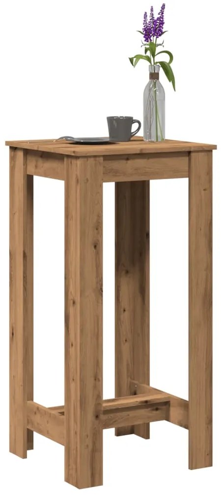 Τραπέζι Μπαρ Αρτισιανή Δρυς 51x50x103,5 εκ. Επεξ. Ξύλο