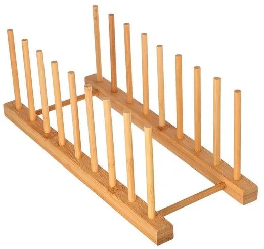 Estia Πιατοθήκη Ντουλαπιού Με Στύλους Bamboo Essentials Φυσικό 01-17279