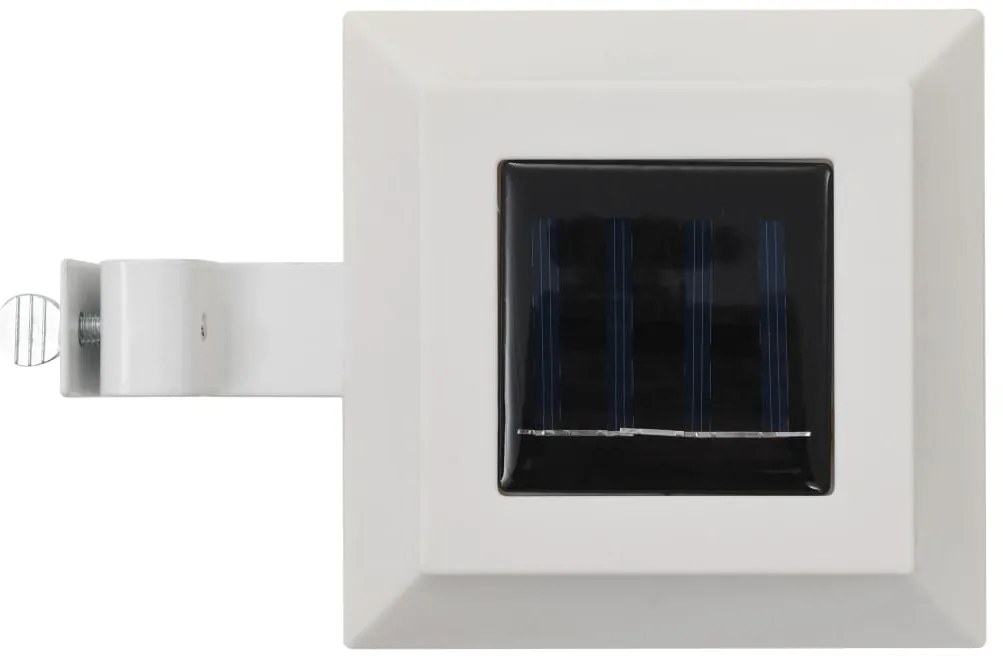 vidaXL Φωτιστικά Εξωτ. Χώρου Ηλιακά 6 τεμ. LED Τετράγωνα Λευκά 12 εκ.