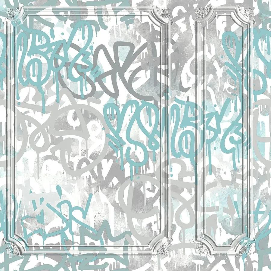 Ταπετσαρία Τοίχου Νεανική Graffiti M47909 Πολύχρωμη 53 cm x 10 m