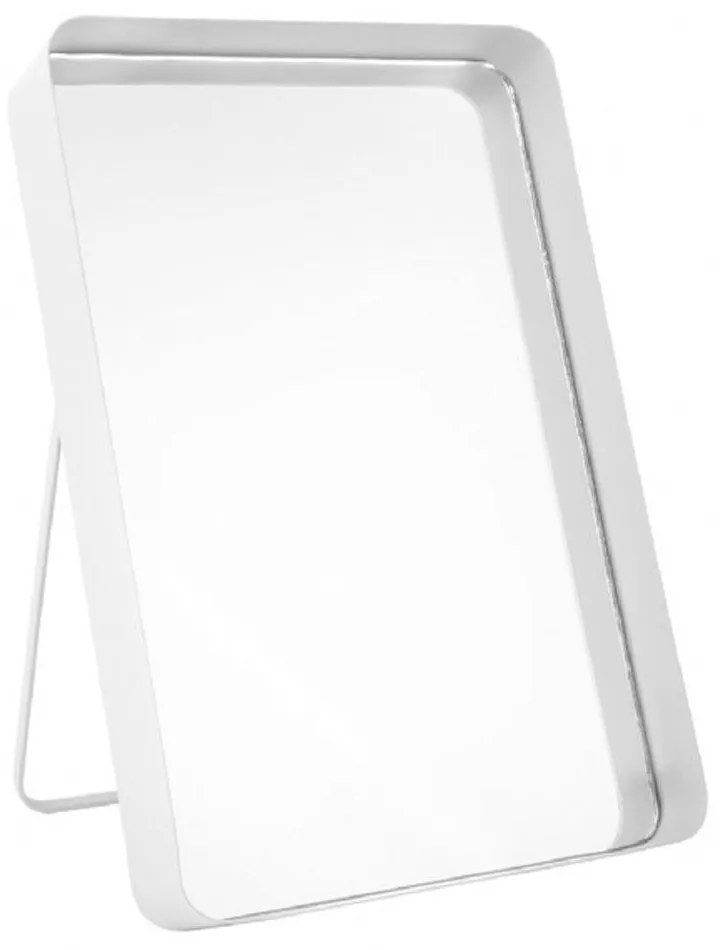 Καθρέπτης Επιτραπέζιος PT3486WH 33x22x4,7cm Vogue Straight White Present Time Metal, Glass
