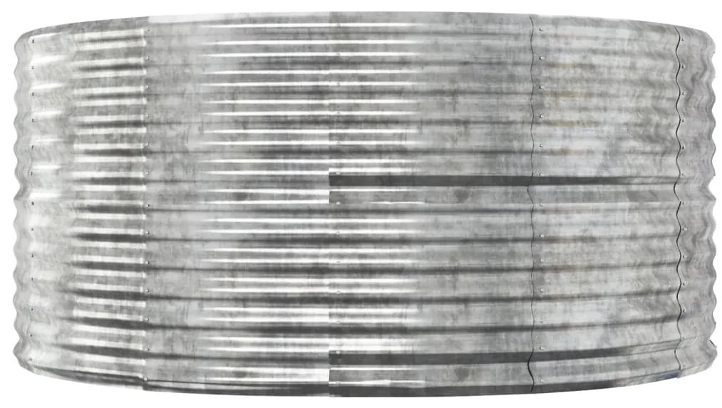 vidaXL Ζαρντινιέρα Ασημί 140x140x68 εκ. Γαλβανισμένος χάλυβας