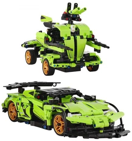 VEVOR STEM Building Toys for Kids 2 in 1 App &amp; Remote Control Car/Robot 461 PCS