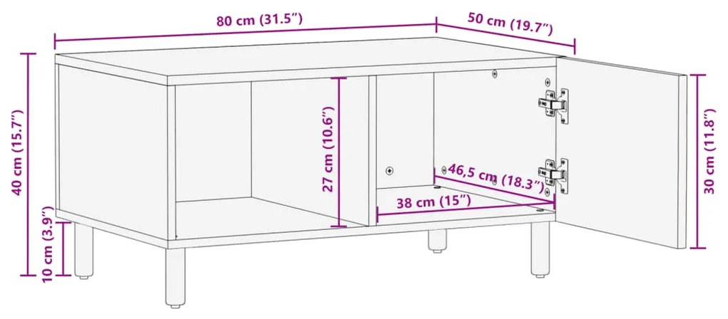 ΤΡΑΠΕΖΑΚΙ ΣΑΛΟΝΙΟΥ ΜΑΥΡΟ 80X50X40 ΕΚ. ΕΠΕΞΕΡΓΑΣΜΕΝΟ ΞΥΛΟ 4017652