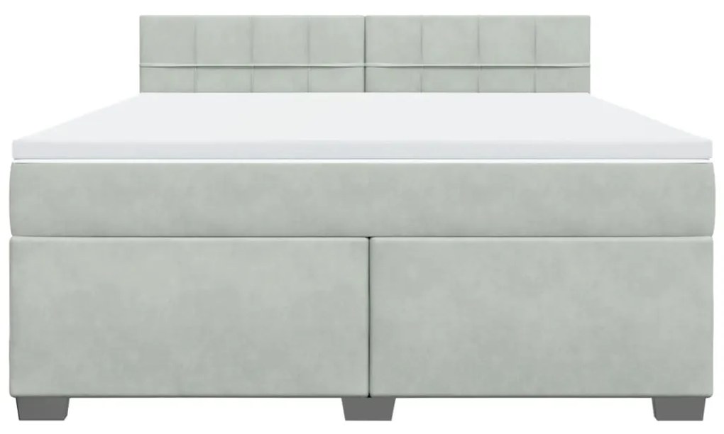 ΚΡΕΒΑΤΙ BOXSPRING ΜΕ ΣΤΡΩΜΑ ΑΝΟΙΧΤΟ ΓΚΡΙ 180X200 ΕΚ. ΒΕΛΟΥΔΙΝΟ 3286378