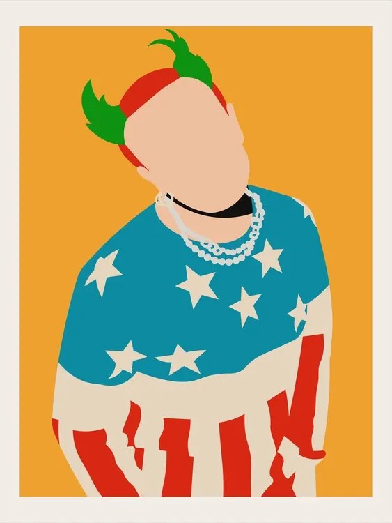 Εικονογράφηση Keith Flint Minimalist Pop Art, Retrodrome