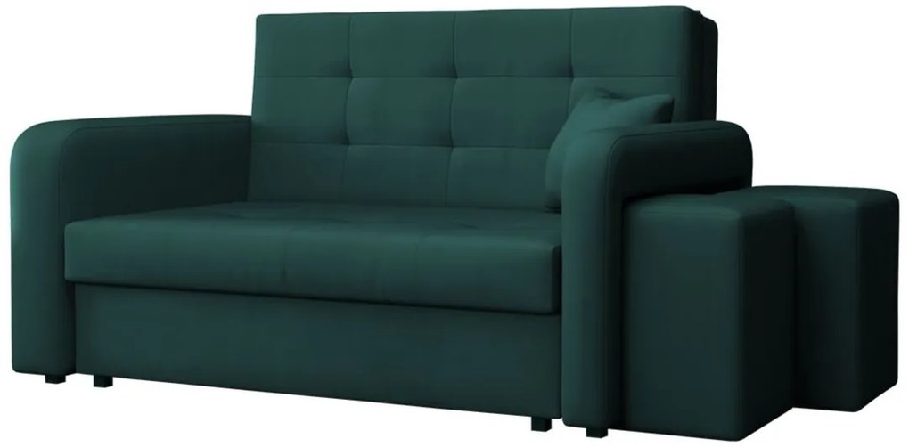 Καναπές Viva Home διθέσιος-Δεξιά-Prasino Skouro - 128.00Χ98.00Χ85.00cm