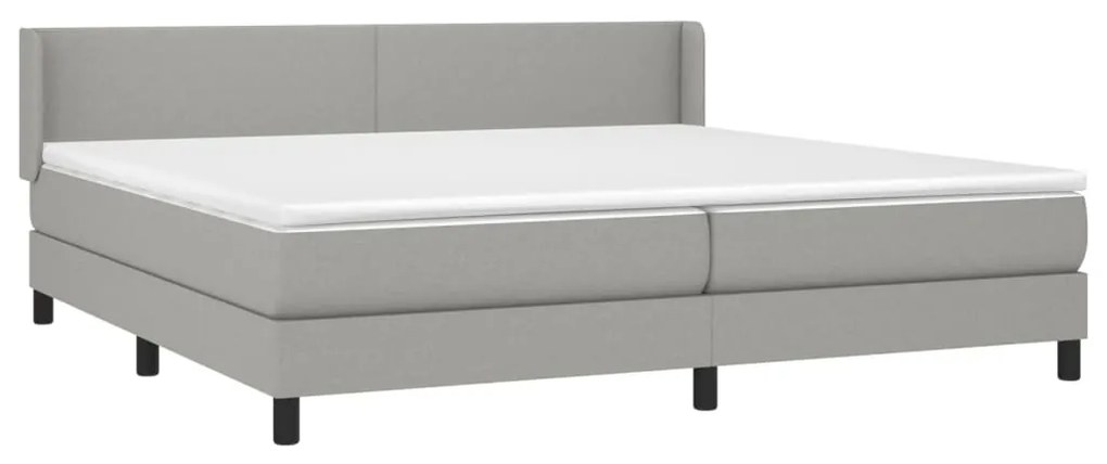 ΚΡΕΒΑΤΙ BOXSPRING ΜΕ ΣΤΡΩΜΑ ΑΝΟΙΧΤΟ ΓΚΡΙ 200X200 ΕΚ. ΥΦΑΣΜΑΤΙΝΟ 3129577