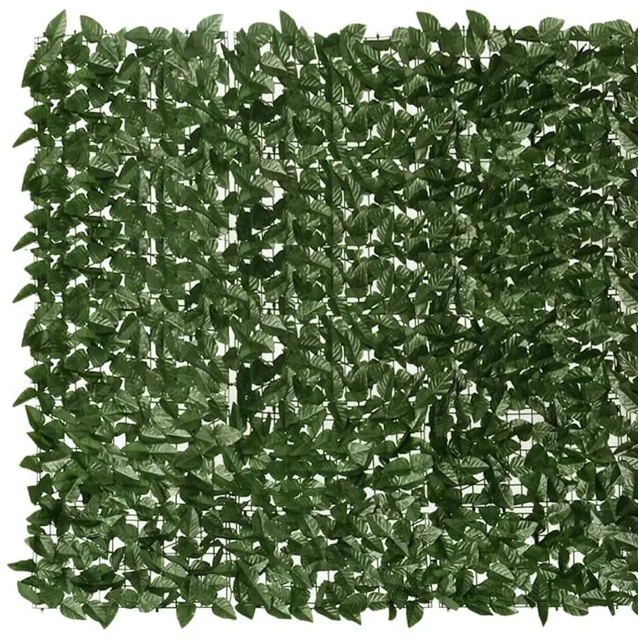 Διαχωριστικό Βεράντας με Φύλλα Σκούρο Πράσινο 500 x 150 εκ. - Πράσινο