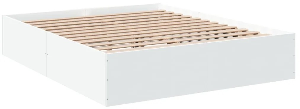 vidaXL Πλαίσιο Κρεβατιού Λευκό 160 x 200 εκ. από Επεξεργασμένο Ξύλο