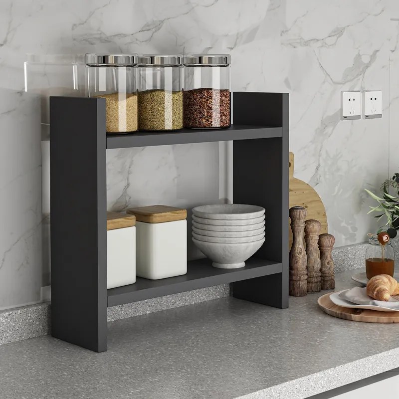 Ραφιέρα κουζίνας Denver Megapap χρώμα ανθρακί 34x10x30εκ.