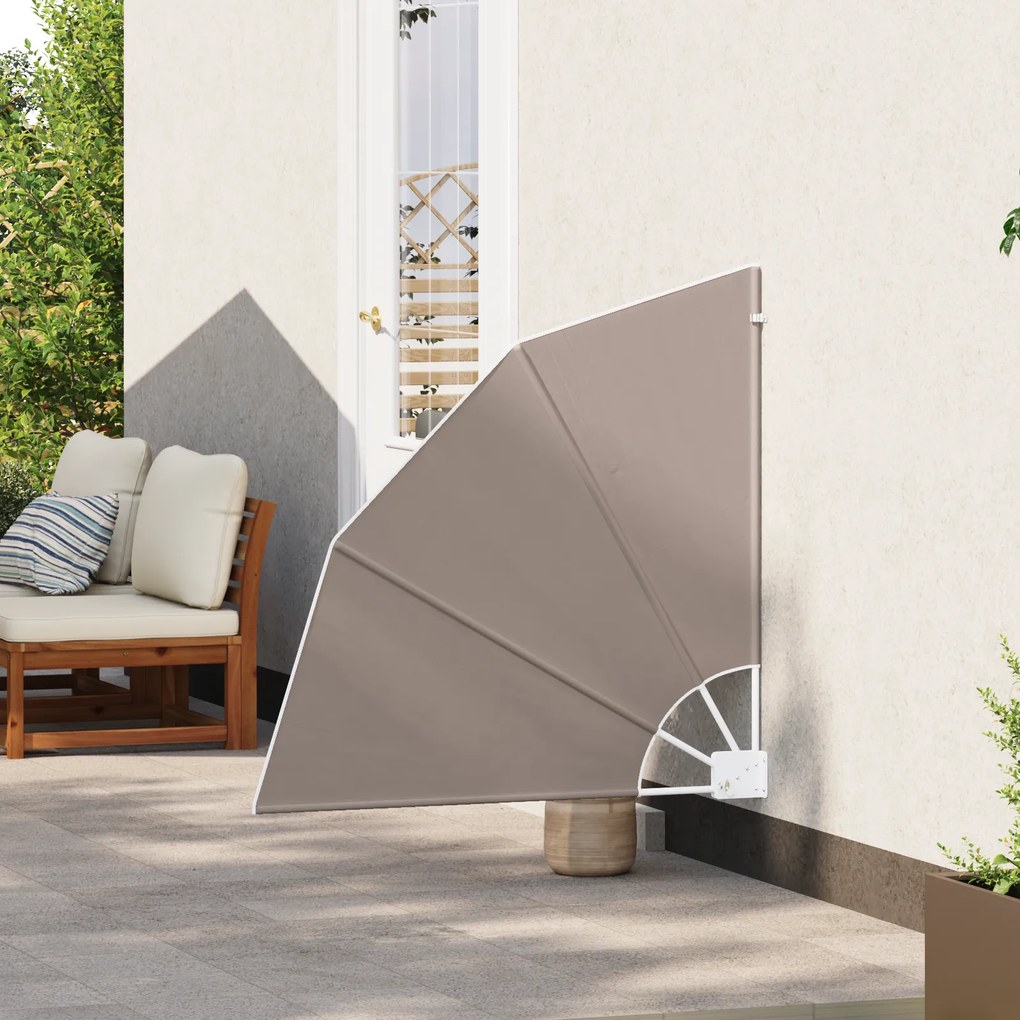 vidaXL Αδιάφανο σκίαστρο μπαλκονιού Taupe 115 x 115 εκ ύφασμα