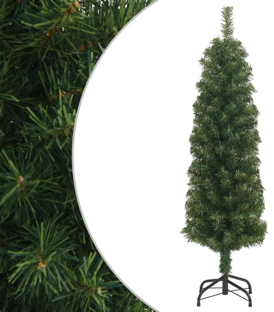 vidaXL Χριστουγεν. Δέντρο Slim Τεχνητό με Βάση Πράσινο 120 εκ.