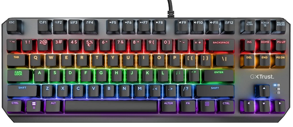 Trust TR-24404 GXT 834 Callaz Gaming Μηχανικό Πληκτρολόγιο με Outemu Red διακόπτες και RGB φωτισμό (Αγγλικό US)