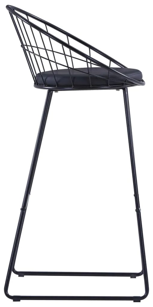 vidaXL Καρέκλες Μπαρ 2 τεμ. Μαύρες από Συνθετικό Δέρμα