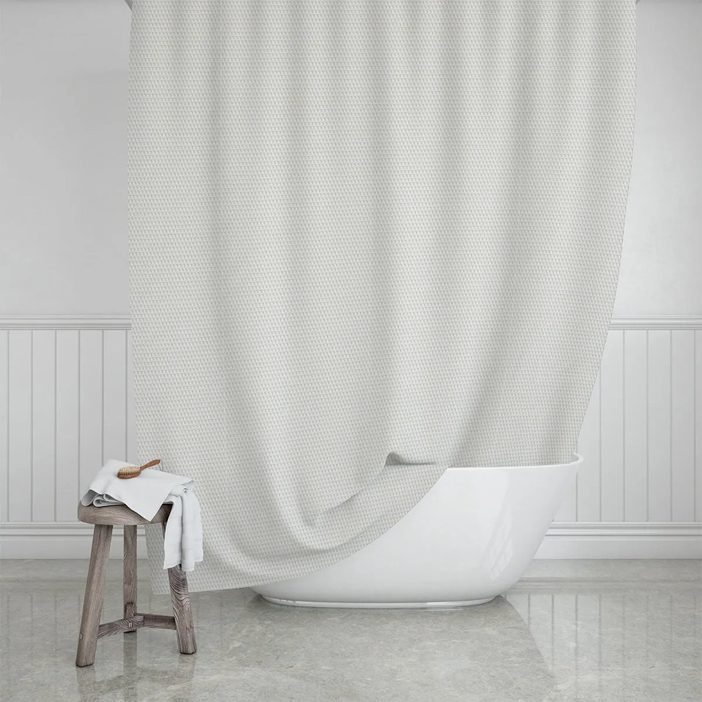 Κουρτίνα Μπάνιου (180x200) Με Κρίκους Estia Camellia Pearl 02-28084