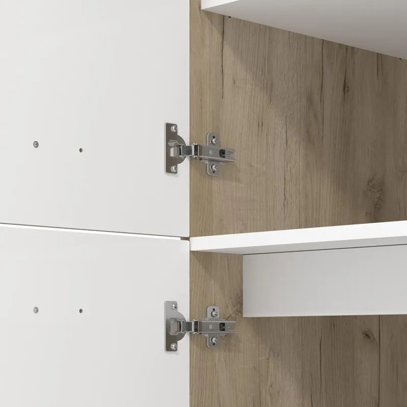 Στήλη κουζίνας DIANA BD 60 Grey Oak - Sand Γυαλιστερό 60x58x216εκ. 60x58x215 εκ.