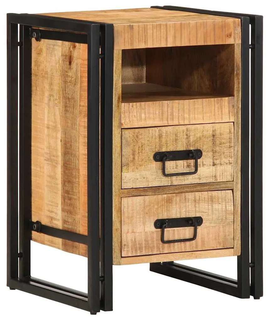 vidaXL Κομοδίνο με συρτάρι Καφέ 40 x 40 x 59 εκ. Μασίφ ξύλο μάνγκο