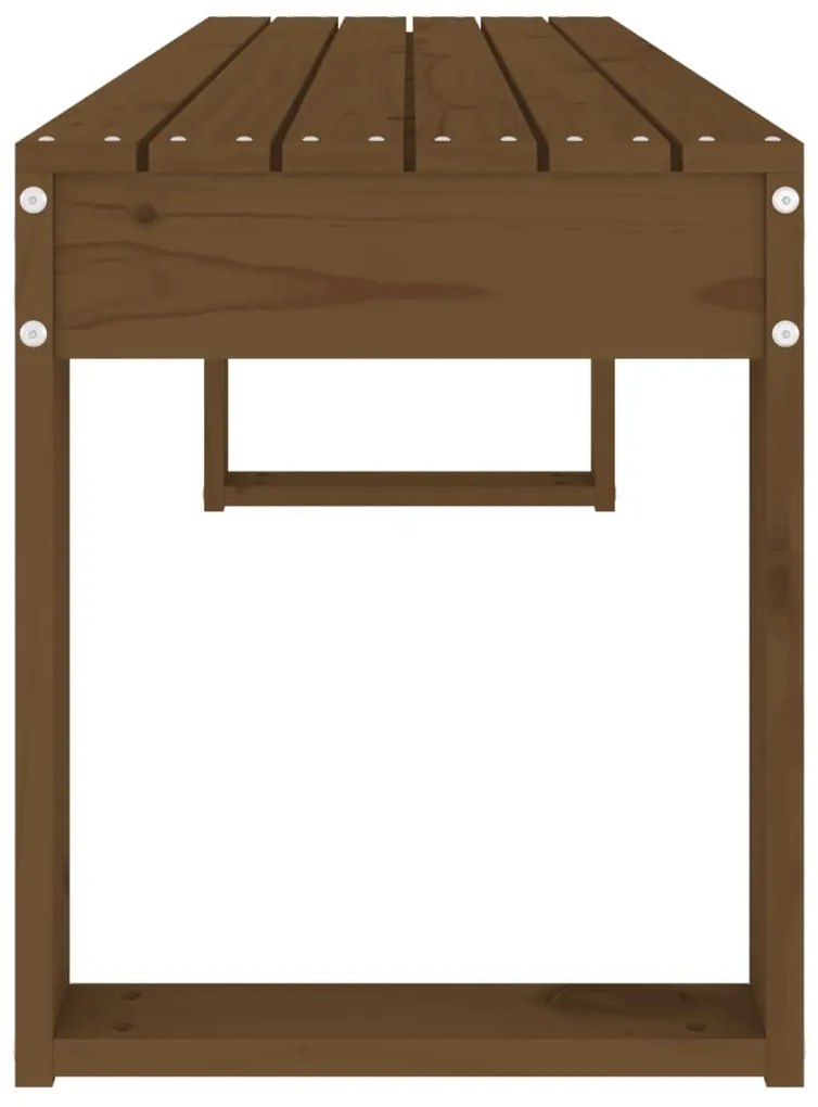 vidaXL Πάγκος Κήπου Μελί 110x38x45 εκ. από Μασίφ Ξύλο Πεύκου