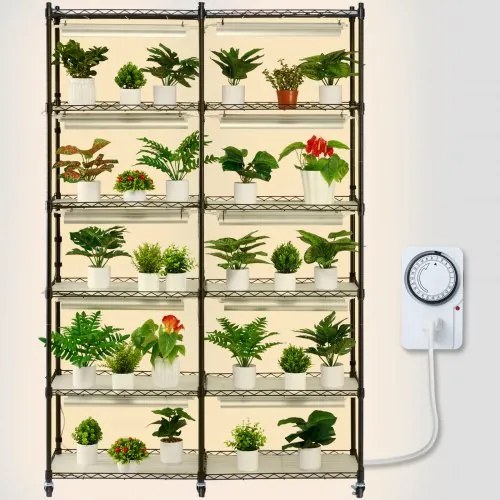 VEVOR Plant Stand with Grow Light 6 Tiers 200W 59.1&quot; Indoor Plant Grow Shelf