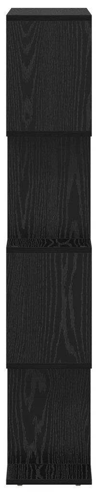 vidaXL Βιβλιοθήκη Μαύρη δρυς 70 x 24 x 129 εκ. Επεξεργασμένο ξύλο