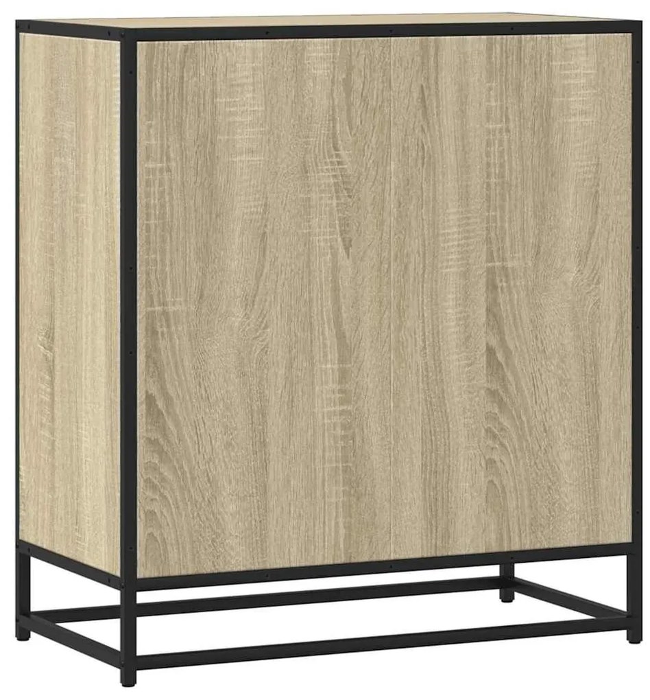 Sideboard Sonoma Oak 68x35x76cm Κατασκευασμένο ξύλο και μέταλλο - Καφέ