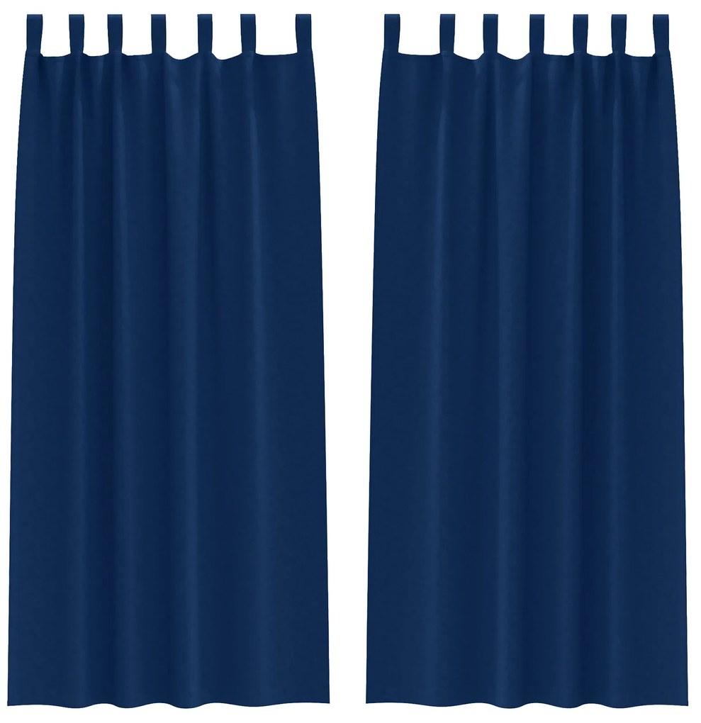 vidaXL Κουρτίνες συσκότισης 2 pcs Σκούρο Μπλε 225 x 140 εκ.