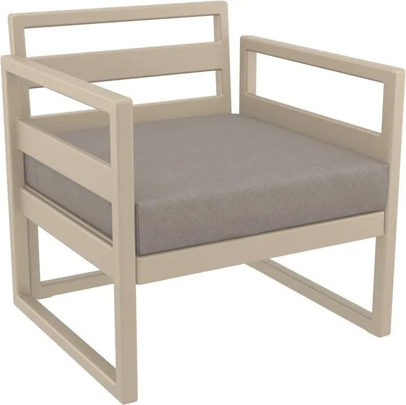 MYKONOS ΜΑΞΙΛΑΡΙ ΚΑΘΙΣΜΑΤΟΣ LIGHT BROWN SIESTA 65Χ65Χ10εκ.