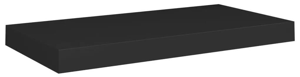 Ράφια Τοίχου 2 τεμ. Μαύρα 50x23x3,8 εκ. MDF - Μαύρο