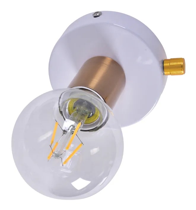 Φωτιστικό Τοίχου - Απλίκα SE 138-WH TOLO WALL LAMP BRASS BRONZE WHITEBASE Z2 - 77-3541 - 51W - 100W - 77-3541