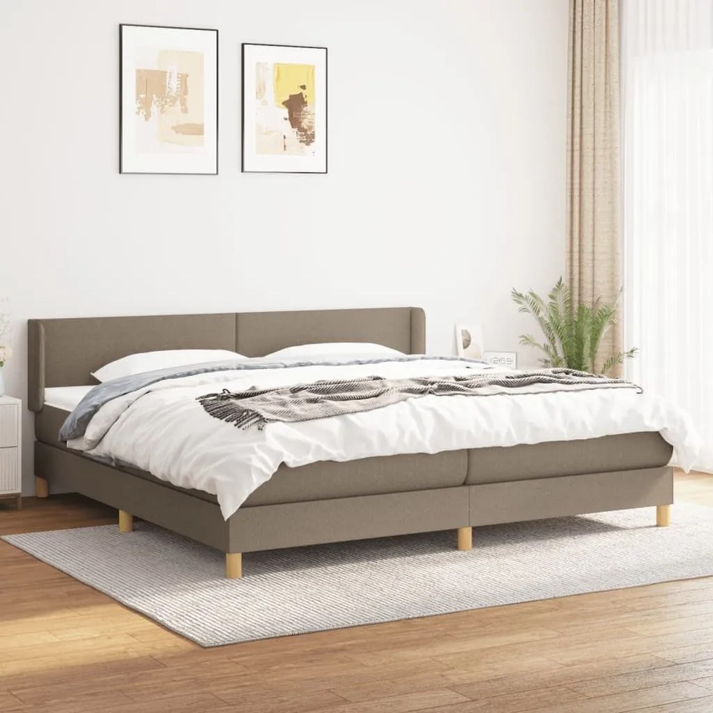 ΚΡΕΒΑΤΙ BOXSPRING ΜΕ ΣΤΡΩΜΑ TAUPE 200X200 ΕΚ. ΥΦΑΣΜΑΤΙΝΟ 3130141