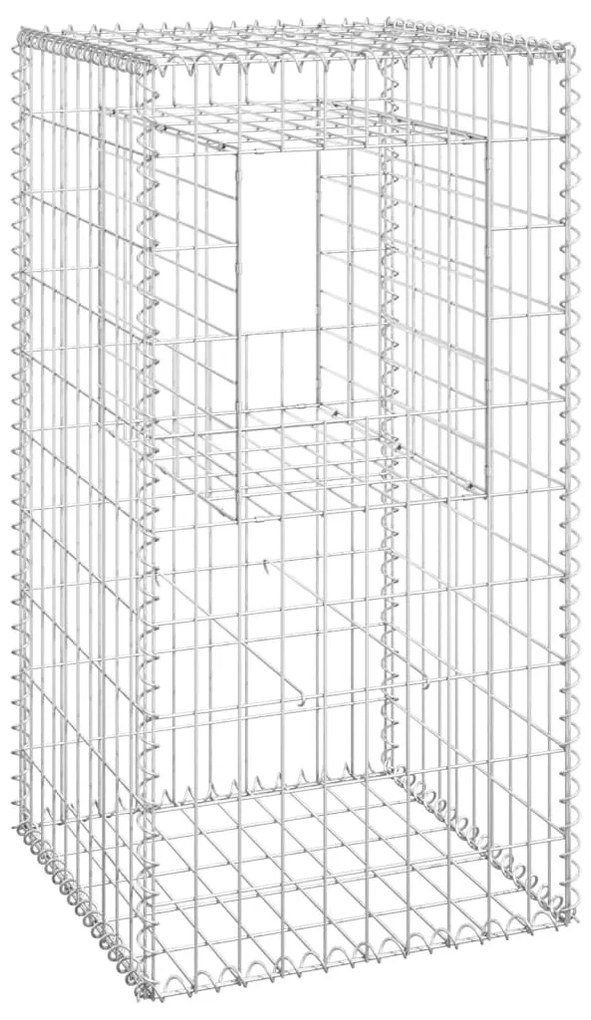 vidaXL Συρματοκιβώτιο Στύλος 50 x 50 x 100 εκ. Σιδερένιο