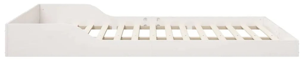 vidaXL Σκελετός Κρεβατιού Λευκό 140 x 200 cm Μασίφ ξύλο πεύκου