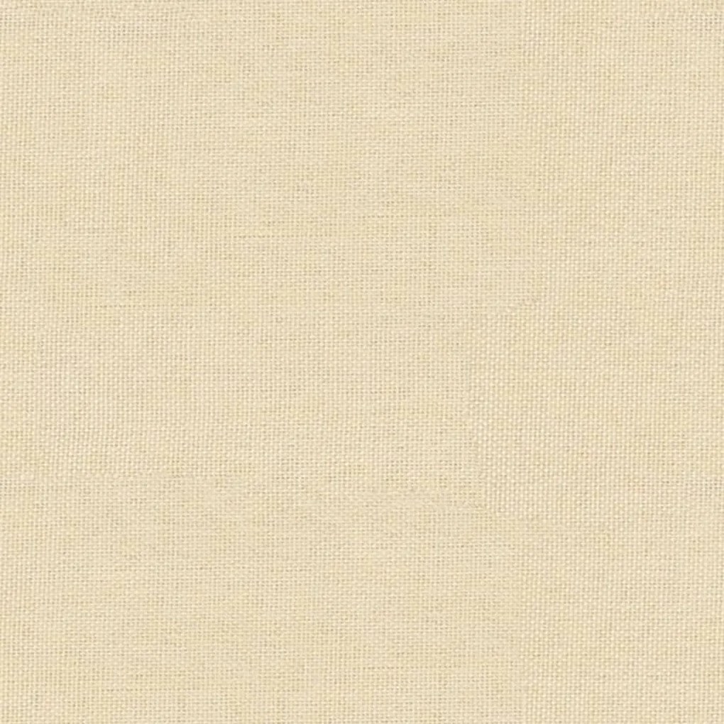 Υποπόδιο Κρεμ 60x60x36 εκ. Ύφασμα &amp; Συνθετικό Δέρμα 341609