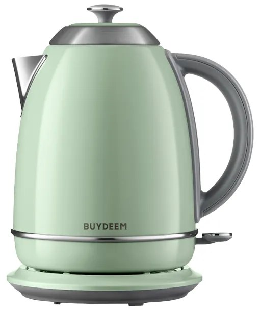 Ηλεκτρικός βραστήρας BUYDEEM K640, 2400W, 1.7 l, προστασία ξηρού βρασμού, χωρίς BPA, LED, ανοιχτό πράσινο