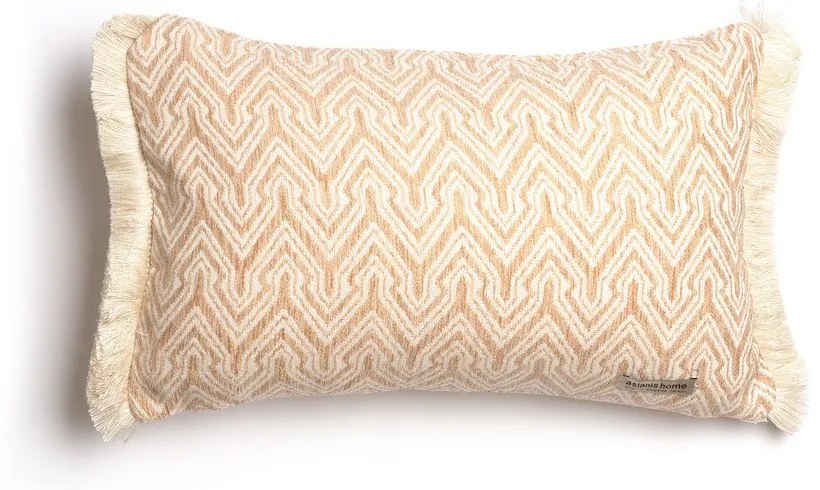 Μαξιλαροθήκη Διακοσμητική Tymfi Trimming Beige-Ecru Aslanis Home 30X50 Βαμβάκι-Chenille