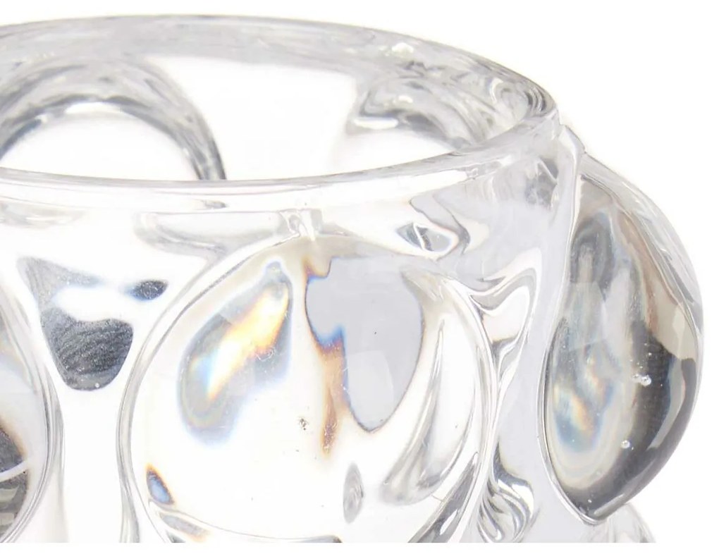 Κηροπήγιο Gift Decor Διαφανές Κρυστάλλινο 8,4 x 12,5 x 8,4 cm Μικροσφαίρες (12 Μονάδες)