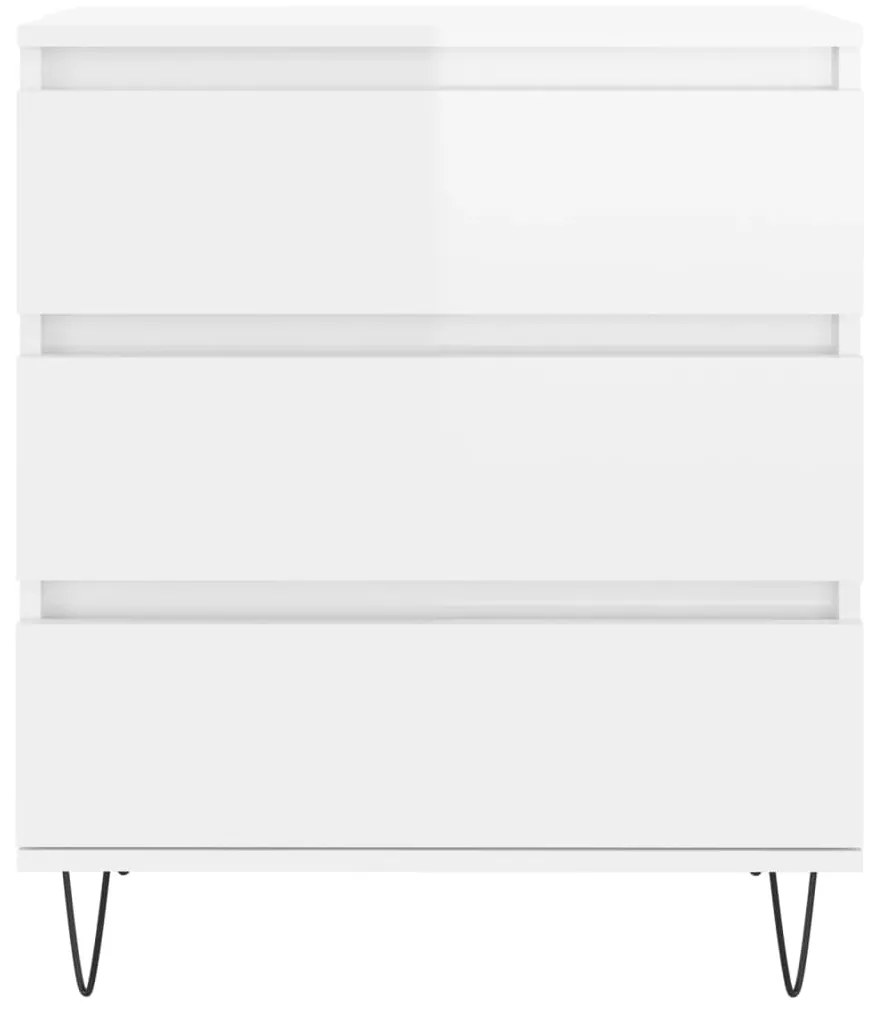 vidaXL Ντουλάπι Γυαλιστερό Λευκό 60x35x70 εκ. από Επεξεργασμένο Ξύλο