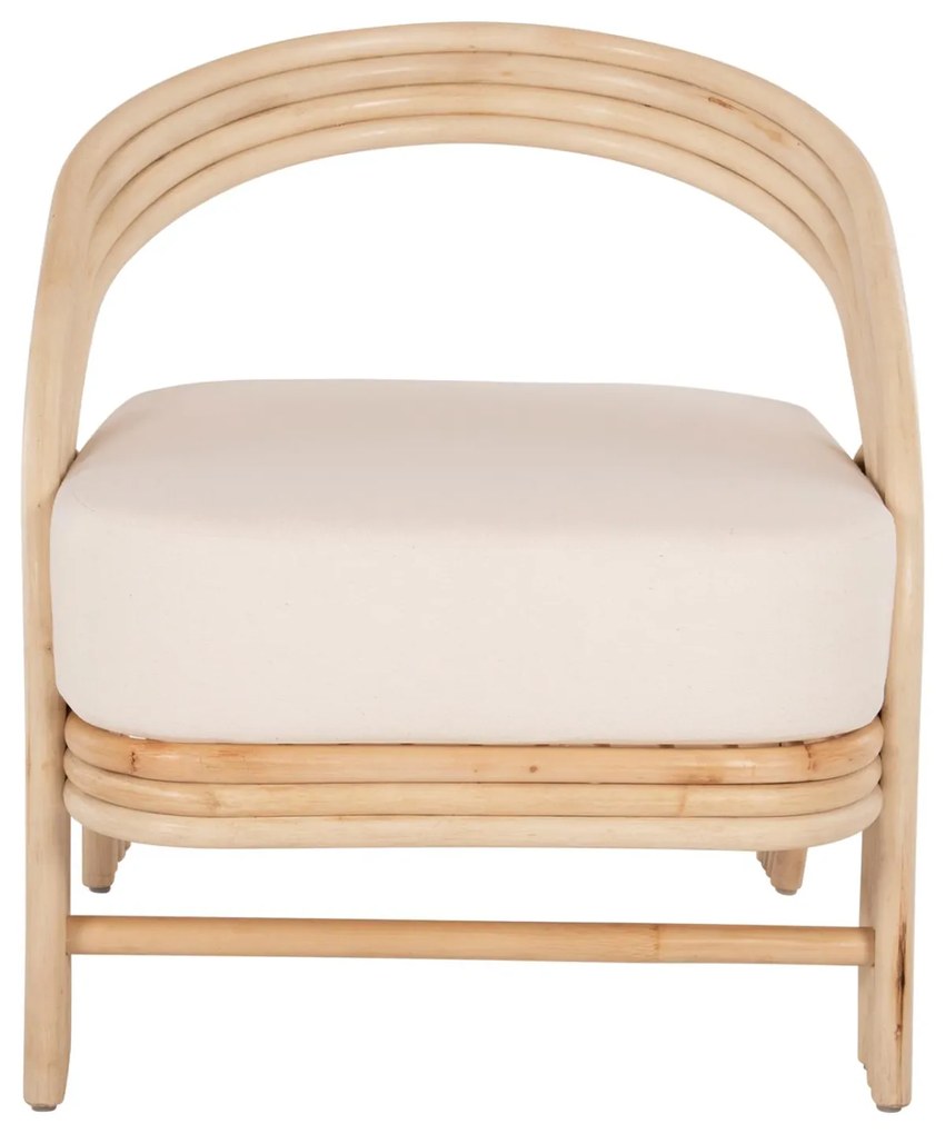 Πολυθρόνα DONITA C9838 Φυσικό Rattan με Λευκό Μαξιλάρι 67x74x78Υεκ. 67x74x78 εκ.