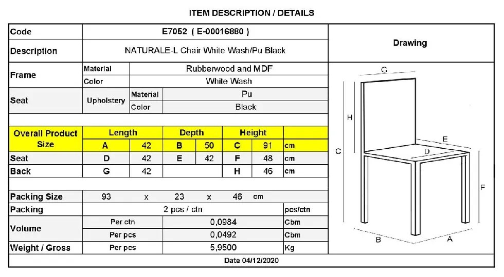 NATURALE ΚΑΡΕΚΛΑ WHITE WASH, PU ΜΑΥΡΟ